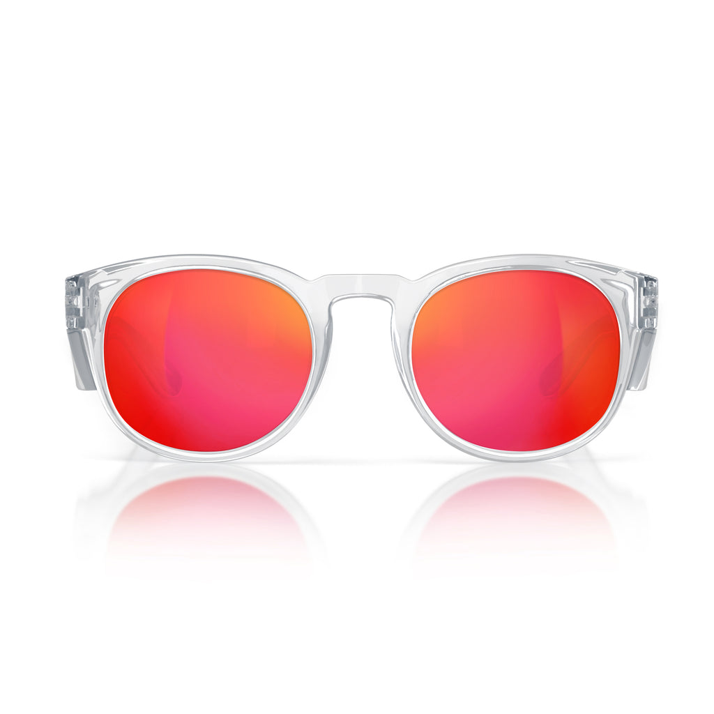 SafeStyle Cruisers Clear Frame/ Mirror Red Polarised Lens