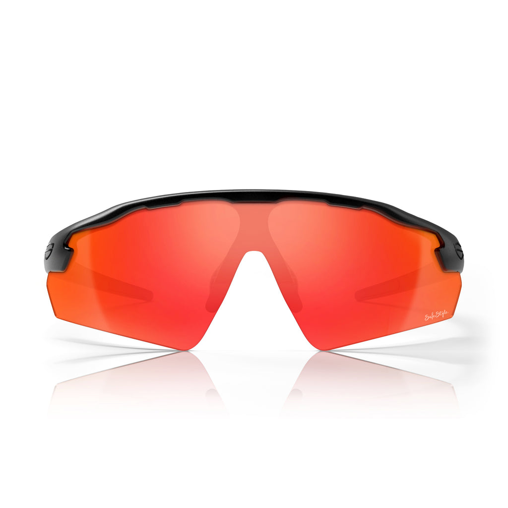 Safestyle Phantoms Matte Black Frame Reflectors Red Lens