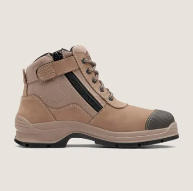 Blundstone 325 Zip Side Ankle Safety Boot Stone DISCONTINUED