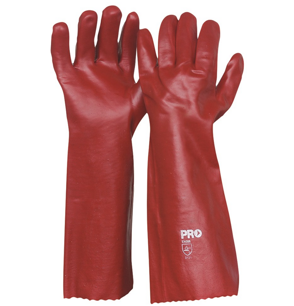 45CM Red PVC Gloves