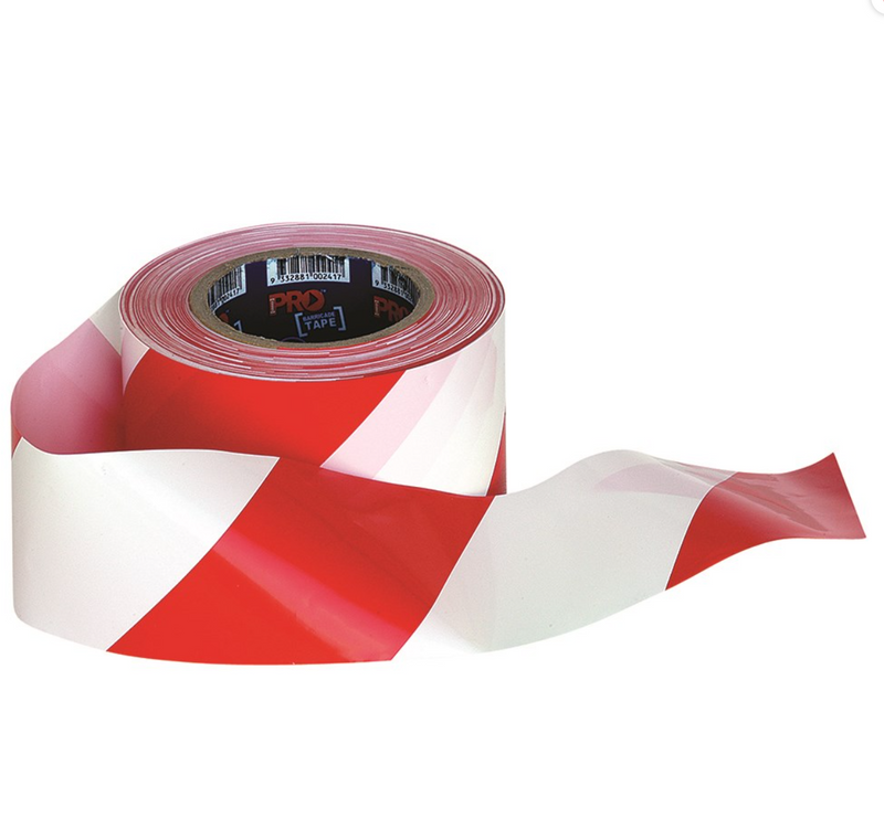 Barricade Tape - 100m x 75mm Red & White