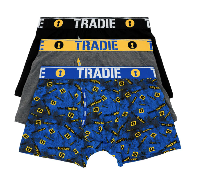 Tradie Mens Fly Front Trunk 3PK